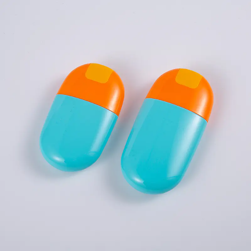 Effen blauwe kleur 30 ml 50 ml EVOH meerlaagse zonnebrandcrèmefles met schroefdop