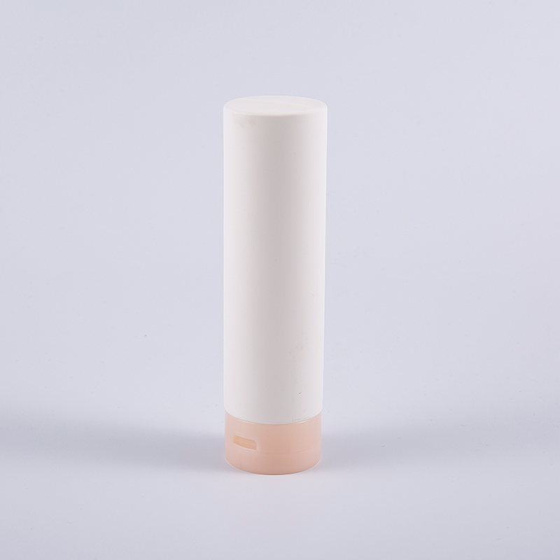 Witte Soft Touch ronde omgekeerde 180 ml PE haarconditioner reinigingsfles met flip-top dop