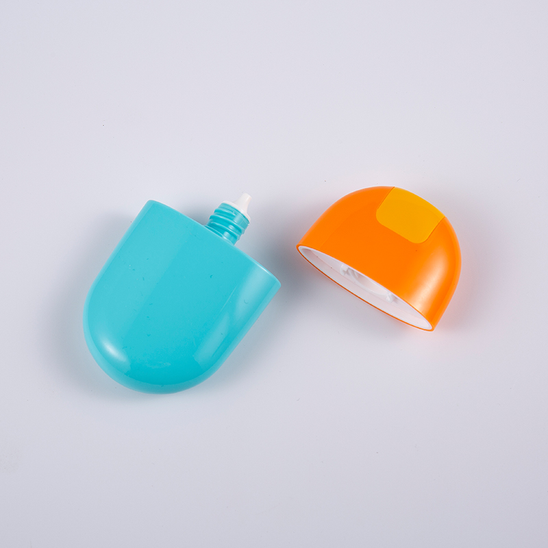 Effen blauwe kleur 30 ml 50 ml EVOH meerlaagse zonnebrandcrèmefles met schroefdop