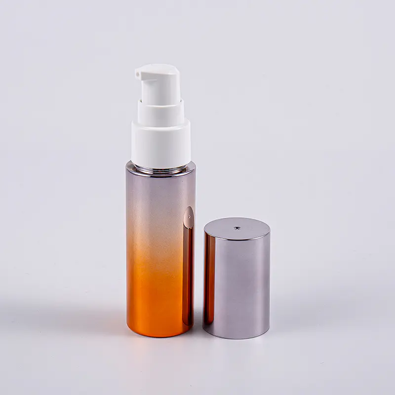 Verschillende kleuren ronde vorm 30 ml PETG-lotionfles met pomp voor reizend gebruik Verschillende kleuren ronde vorm 30 ml PETG-lotionfles met pomp voor reizend gebruik