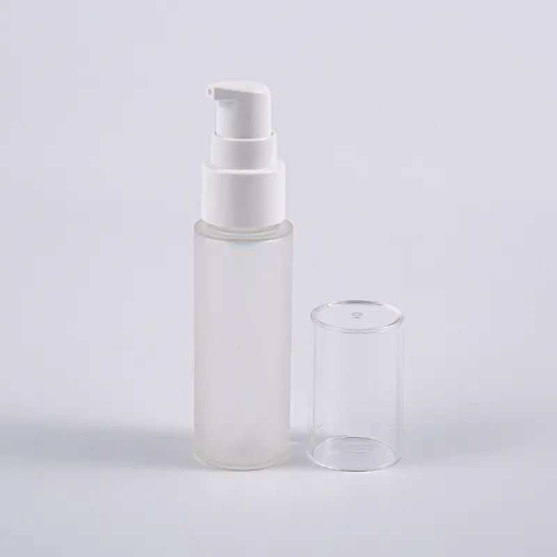 Verschillende kleuren ronde vorm 30 ml PETG-lotionfles met pomp voor reizend gebruik Verschillende kleuren ronde vorm 30 ml PETG-lotionfles met pomp voor reizend gebruik