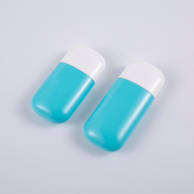 30 ml en 50 ml blauwe PE-zonnebrandcrèmefles met UV-bescherming