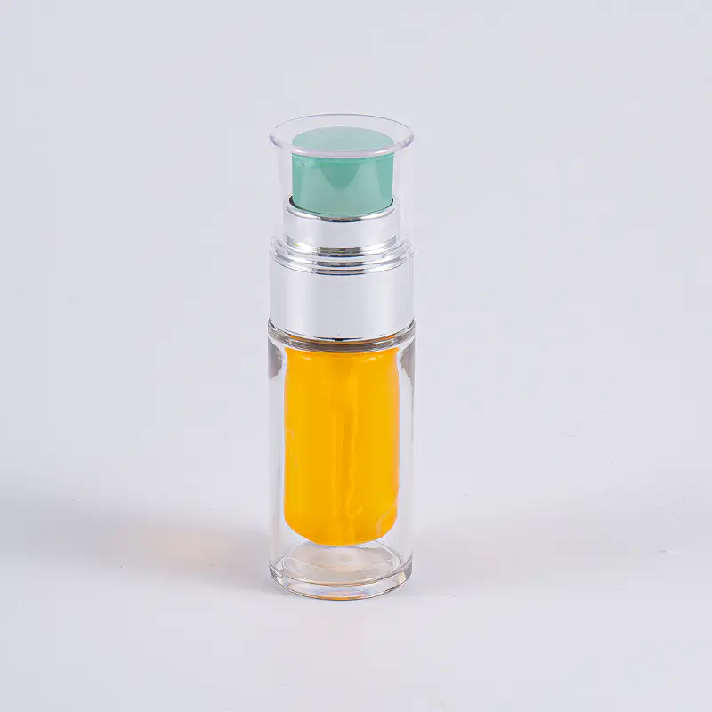 Doorzichtige PETG-fles met meerlaagse composiet binnenzak 30 ml 50 ml vacuümfles met pomp
