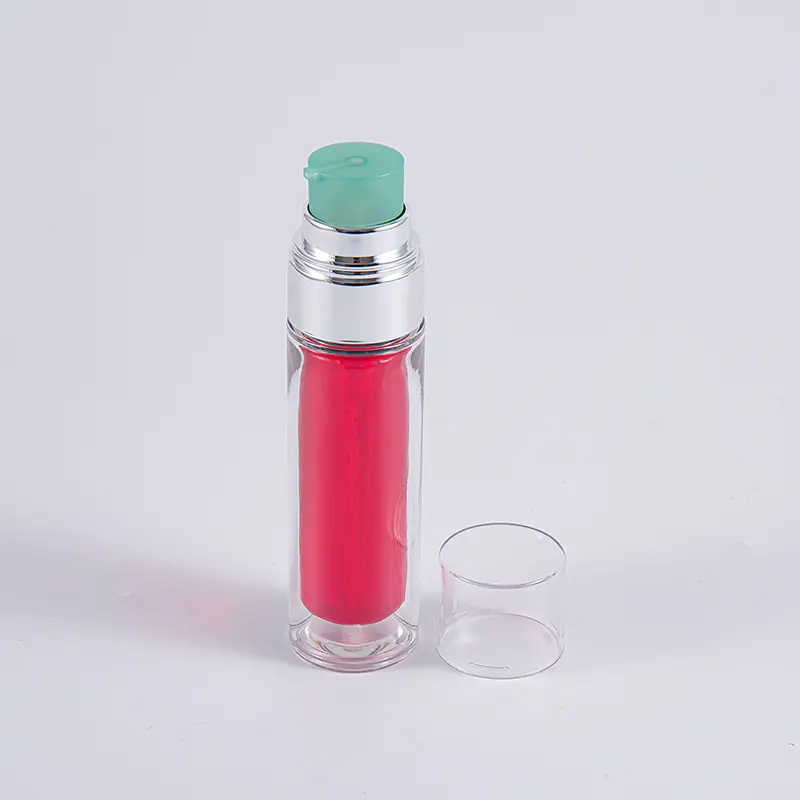 Doorzichtige PETG-fles met meerlaagse composiet binnenzak 30 ml 50 ml vacuümfles met pomp