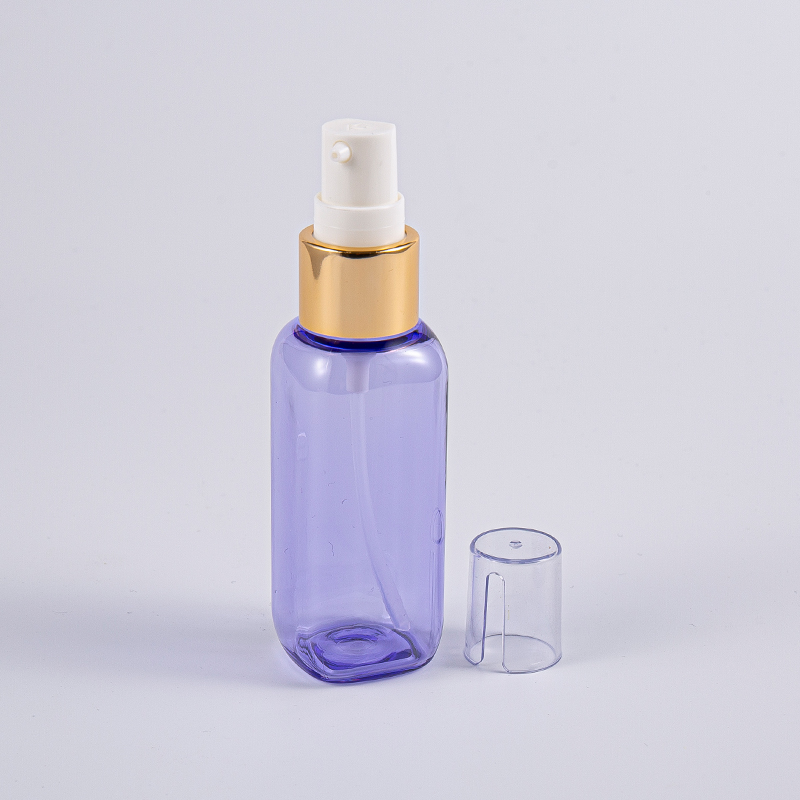 Reizen Gebruik 50 ml Petg vierkante fles met pomp