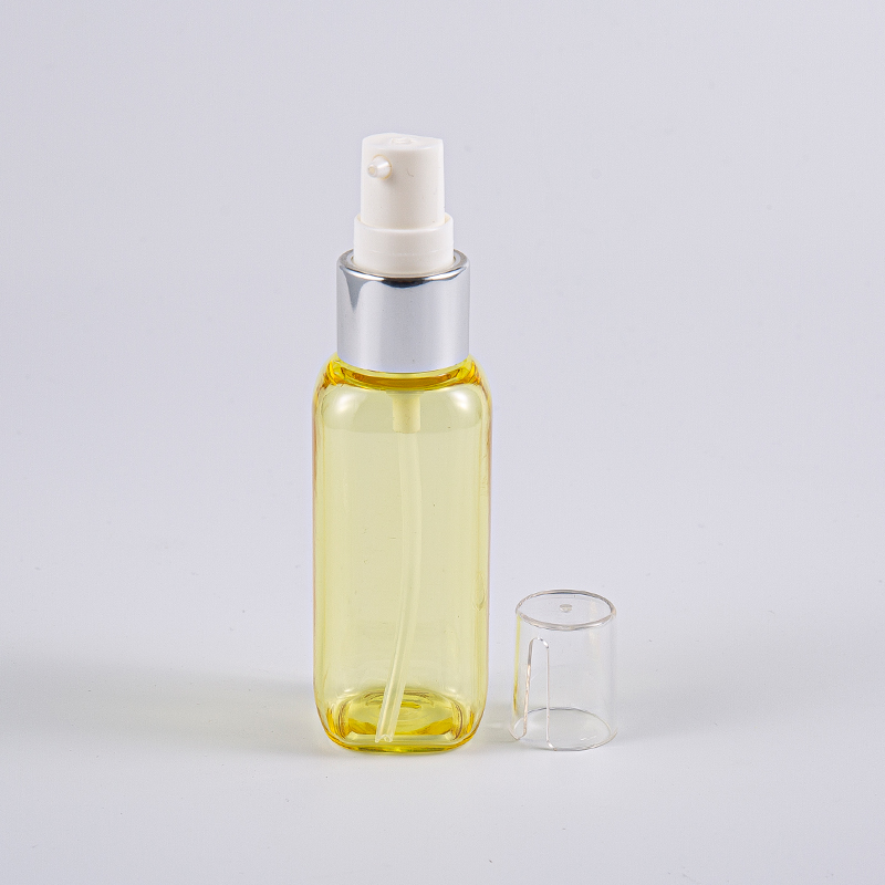Reizen Gebruik 50 ml Petg vierkante fles met pomp