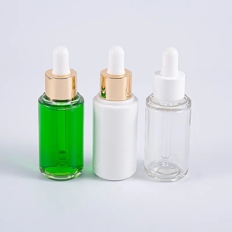 Hoge kwaliteit ronde lotionfles van 35 ml met aluminium pomp voor reizen