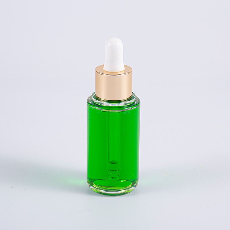 Hoge kwaliteit ronde lotionfles van 35 ml met aluminium pomp voor reizen