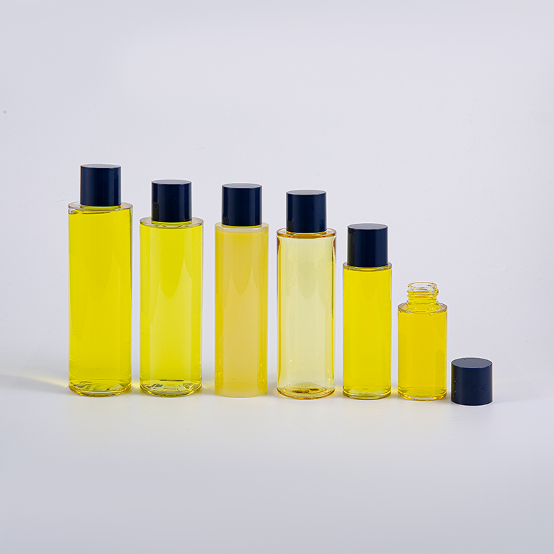 Ronde lotionfles van 50 ml 100 ml 120 ml 130 ml 170 ml 200 ml PETG met ronde schroefdop en kleine inzetstukken