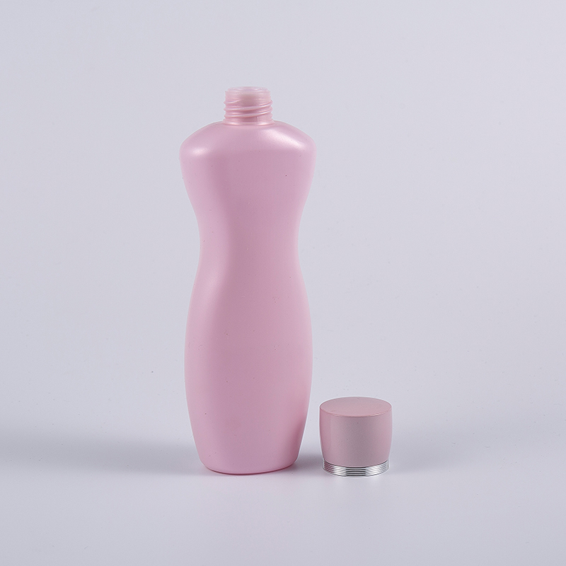 Roze paarse kleur Ergonomische vorm 200 ml PE bodylotion badwasfles